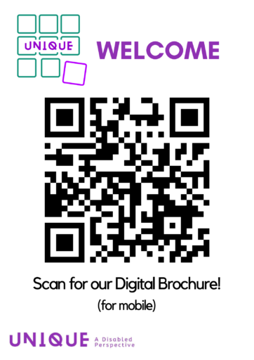 Poster with a QR code for the digital exhibition.